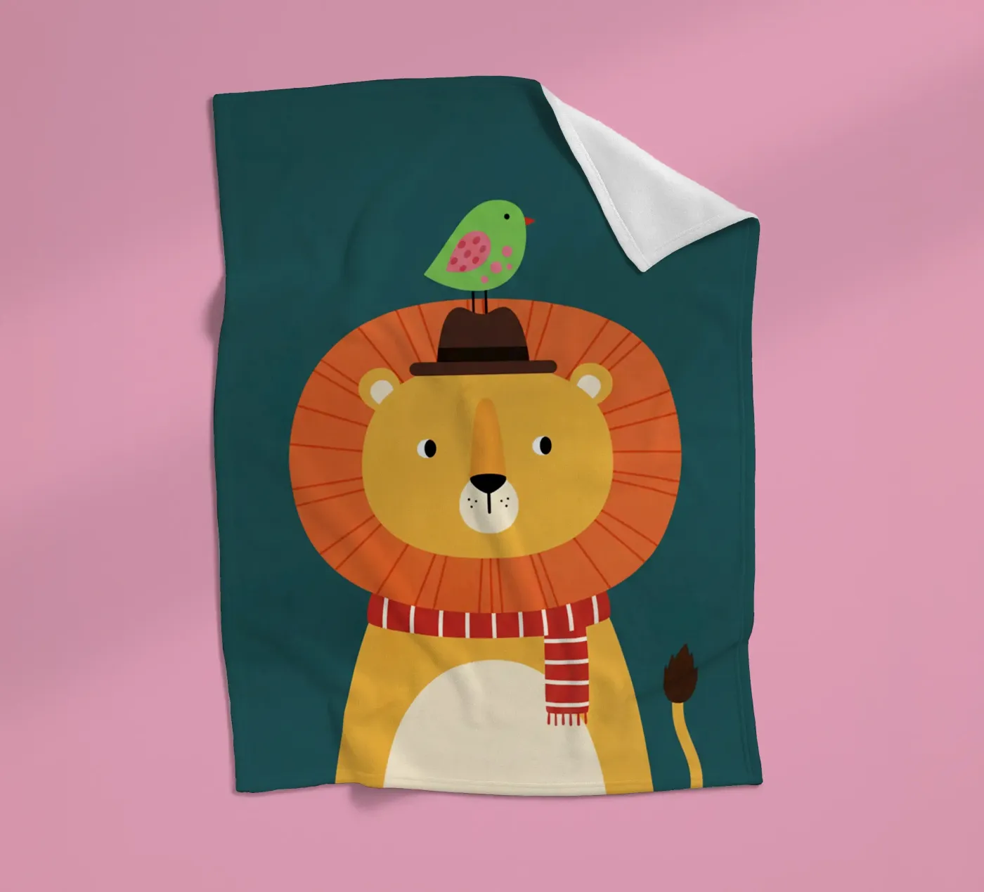 leeuw - kinderkamer fleecedeken van The Little Animals Club