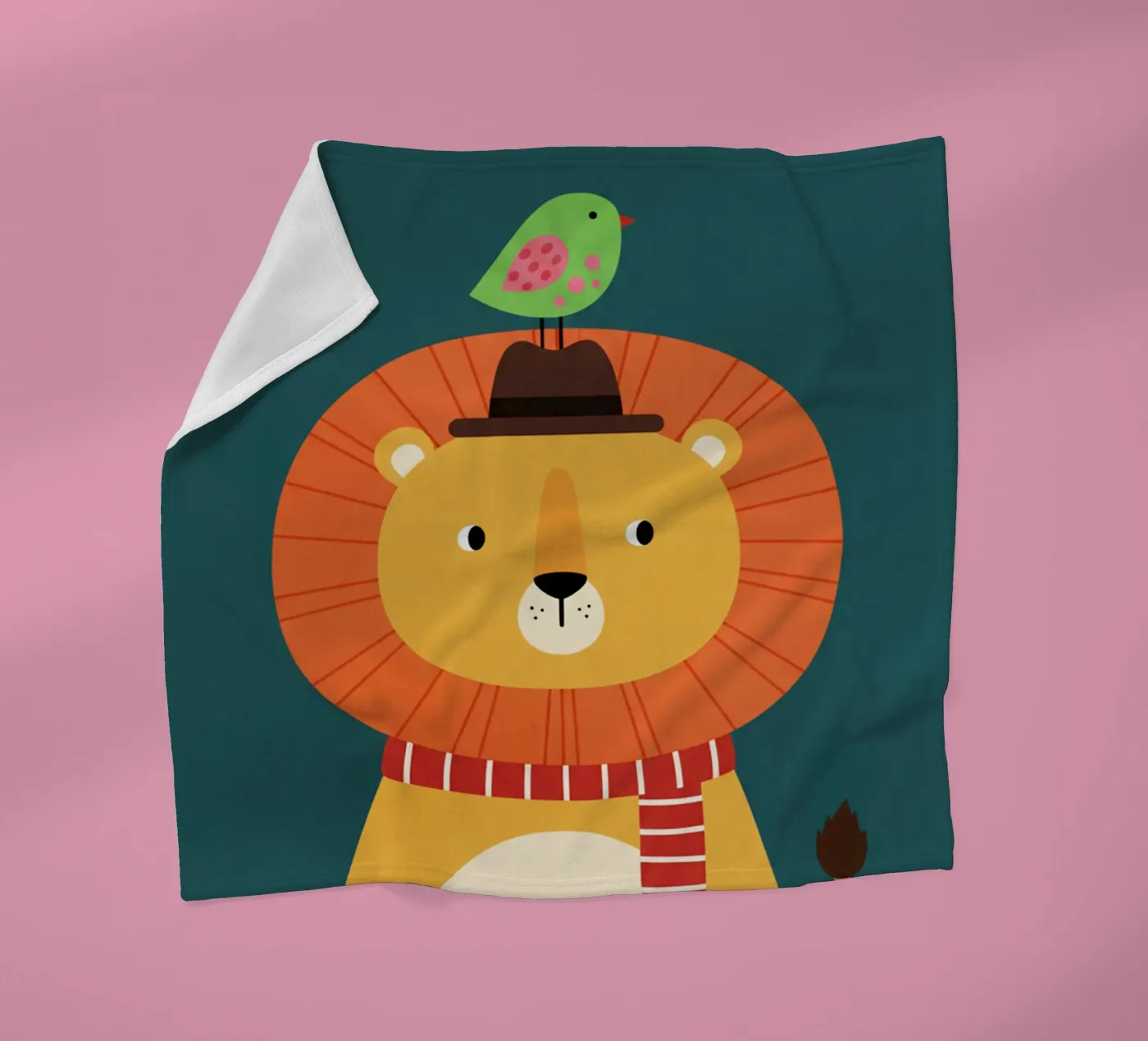 leeuw - kinderkamer fleecedeken van The Little Animals Club