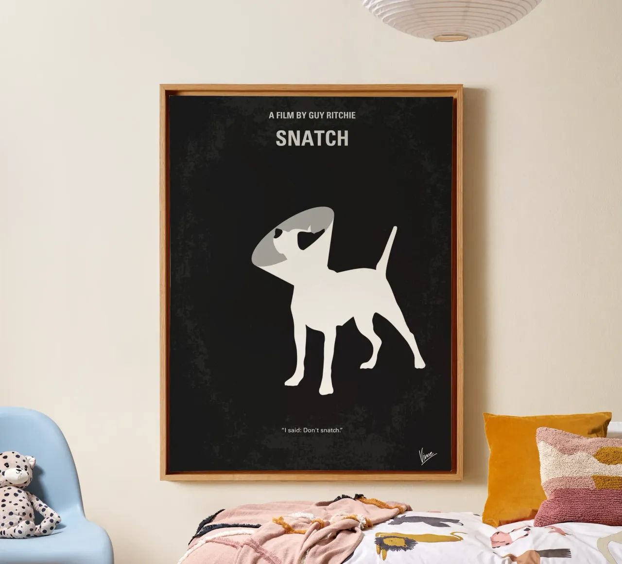 No079 My Snatch minimal movie poster tela con Cornice a cassetta da Chungkong