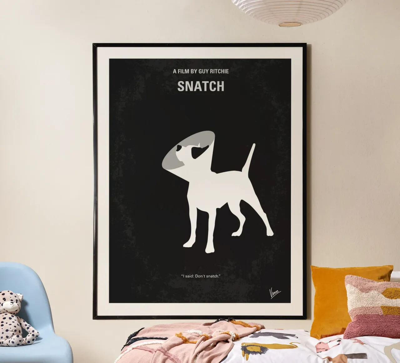 No079 My Snatch minimal movie poster poster con telaio in legno da Chungkong