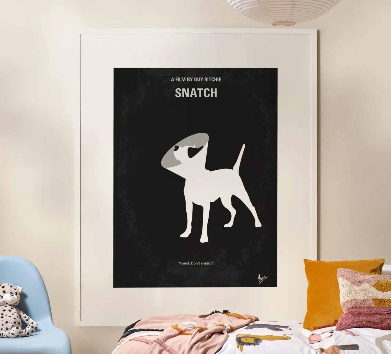 No079 My Snatch minimal movie poster poster con telaio in legno da Chungkong