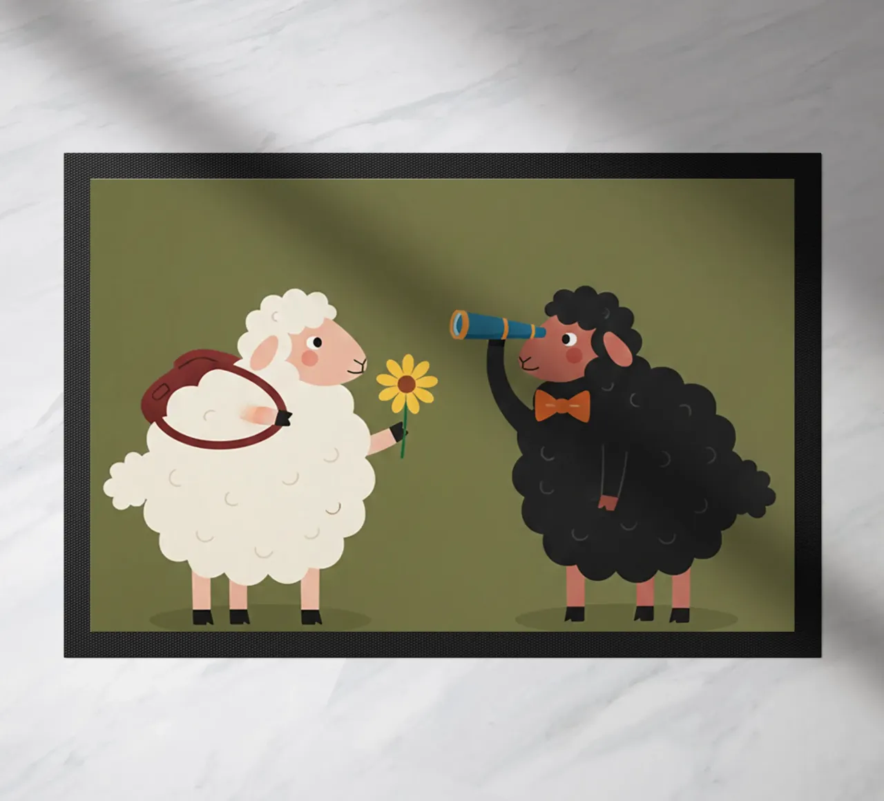 White sheep & black sheep zerbino da The Little Animals Club