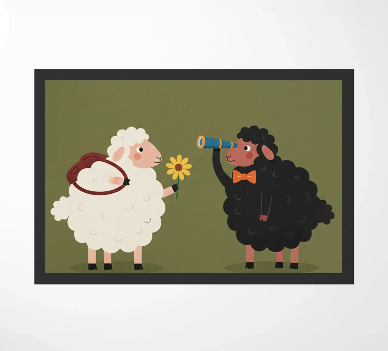 White sheep & black sheep zerbino da The Little Animals Club