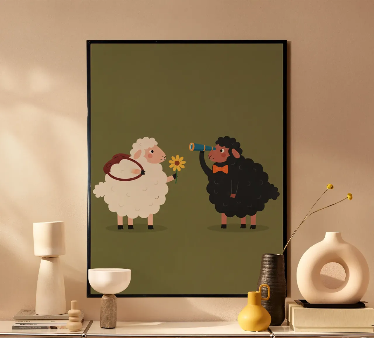 Pecora bianca e pecora nera poster da The Little Animals Club