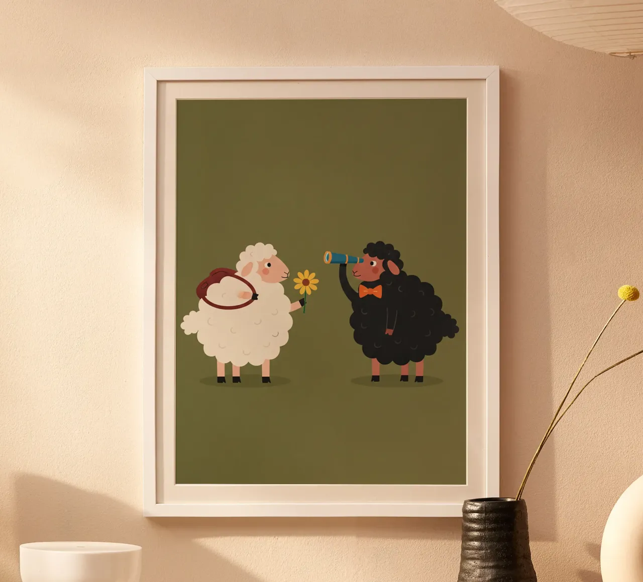 Pecora bianca e pecora nera poster da The Little Animals Club