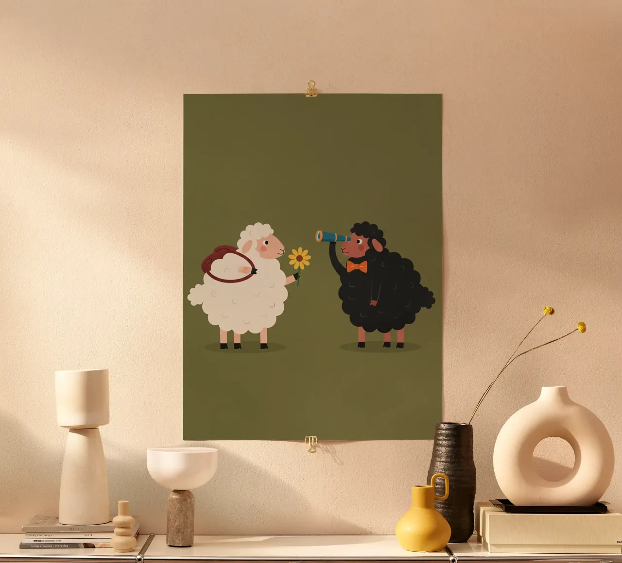 Pecora bianca e pecora nera poster da The Little Animals Club