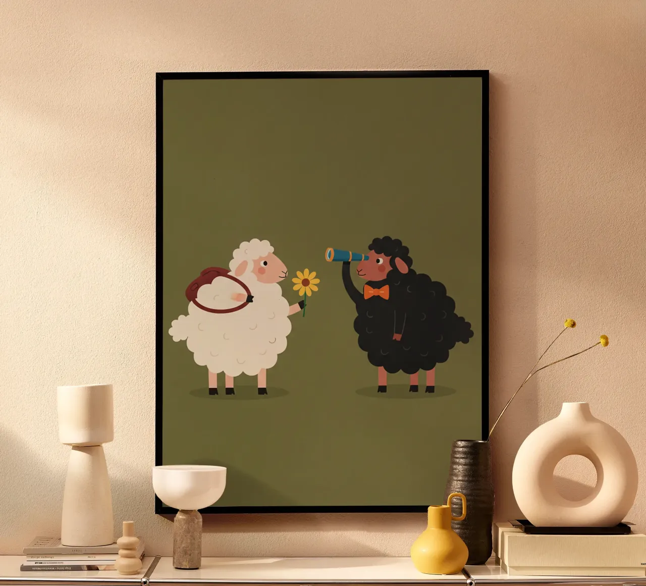 Pecora bianca e pecora nera poster da The Little Animals Club