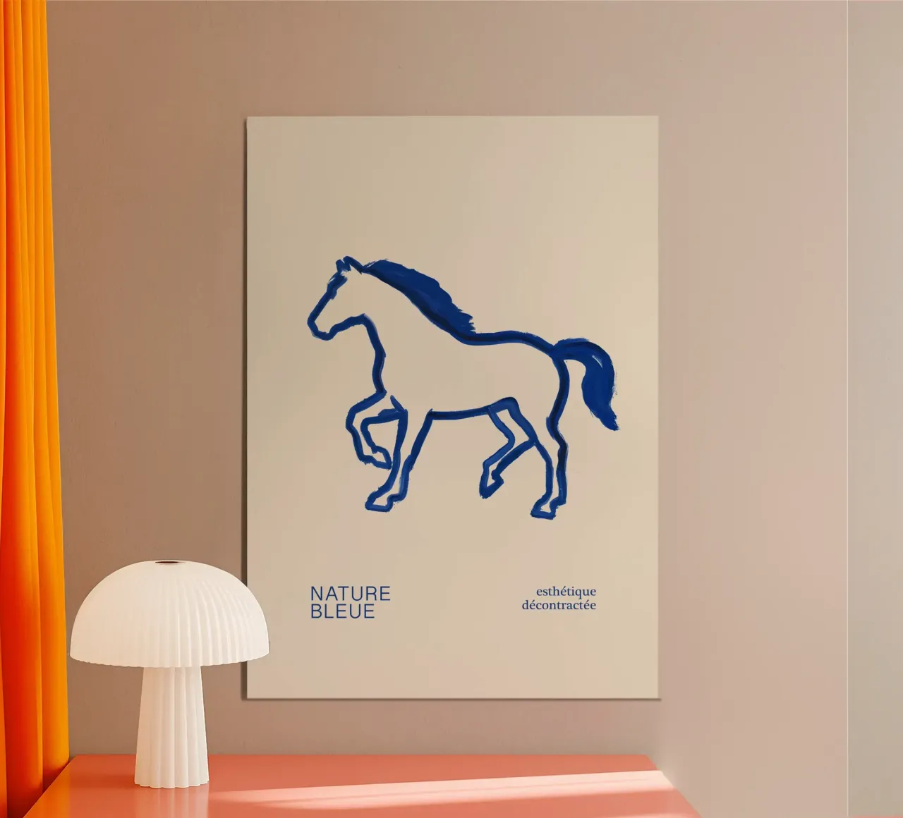 Cavallo blu poster da söndagdesign