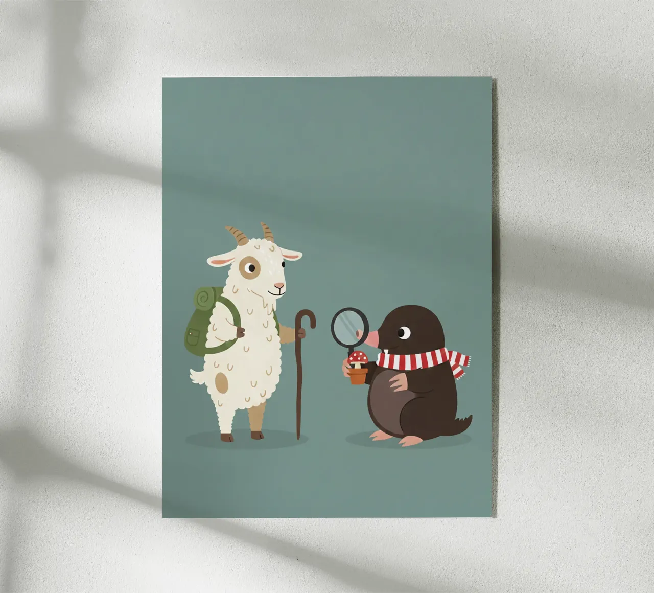 capra e talpa plexiglass da The Little Animals Club