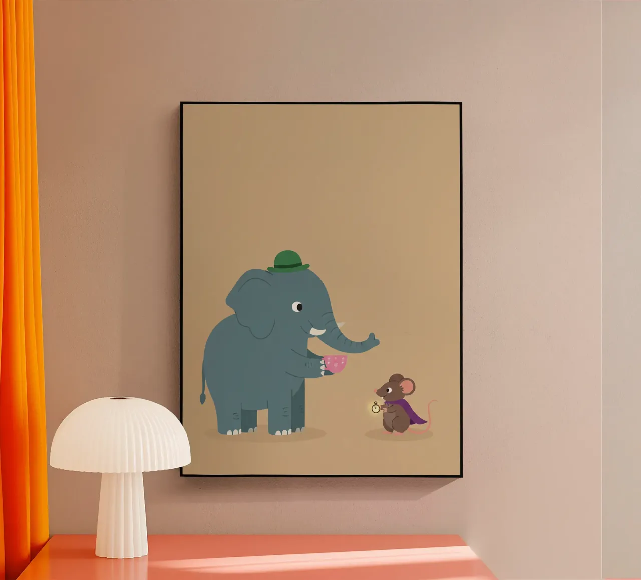 elefante e topo plexiglass da The Little Animals Club