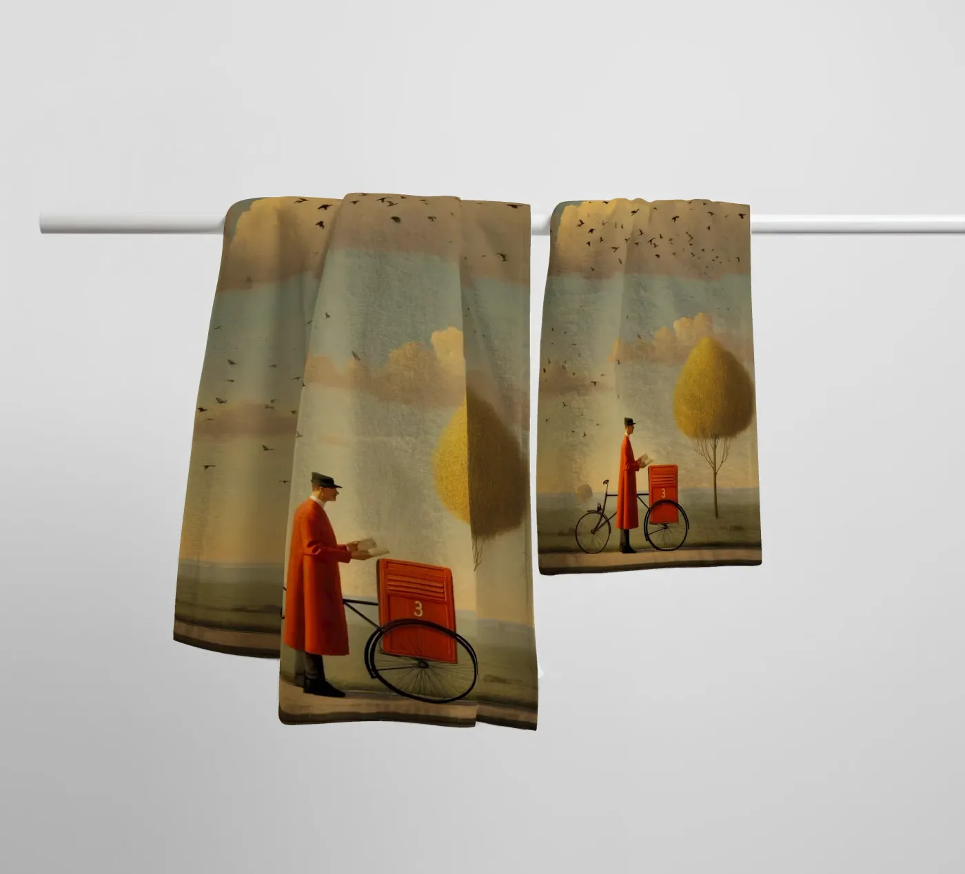 Number THREE towel by christephania