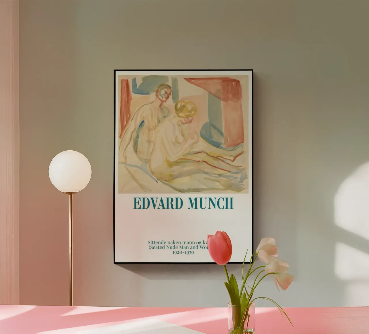 Poster Edvard Munch plexiglass da the red studio
