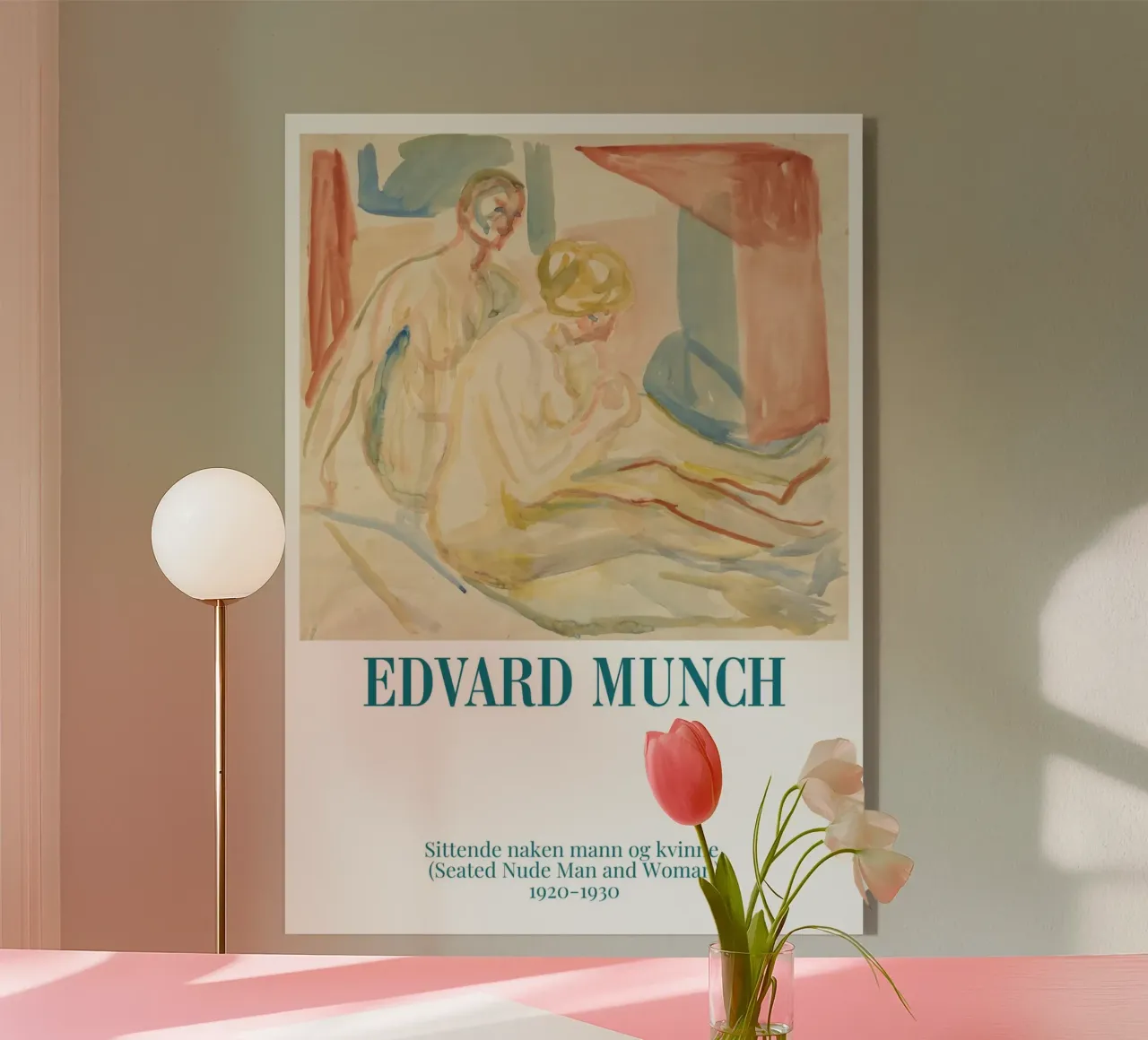 Poster Edvard Munch plexiglass da the red studio