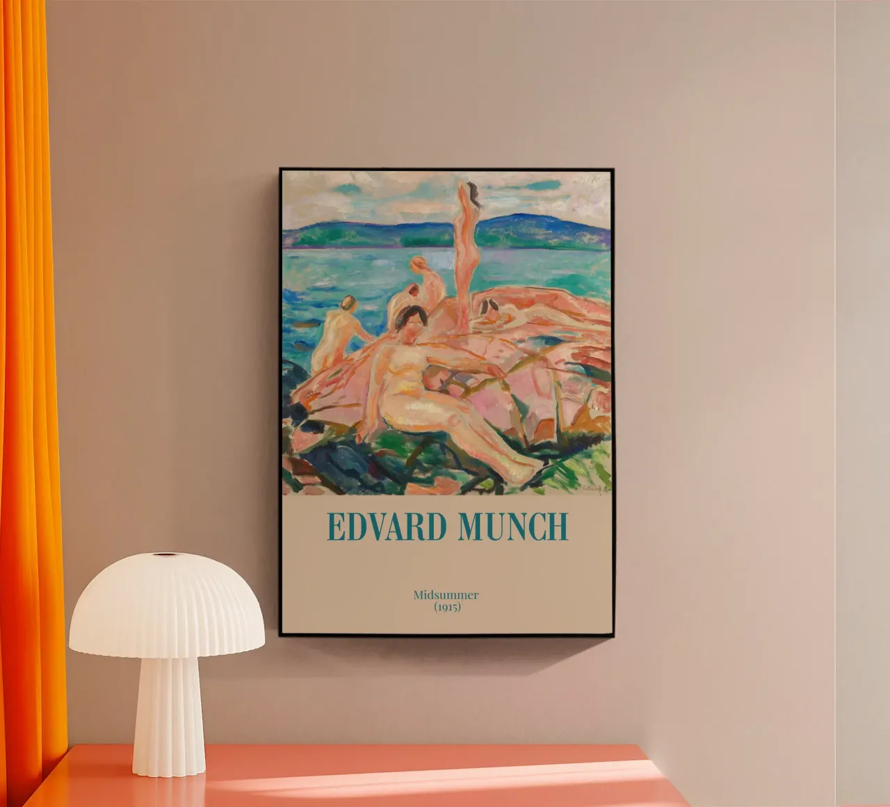 Poster Edvard Munch plexiglass da the red studio