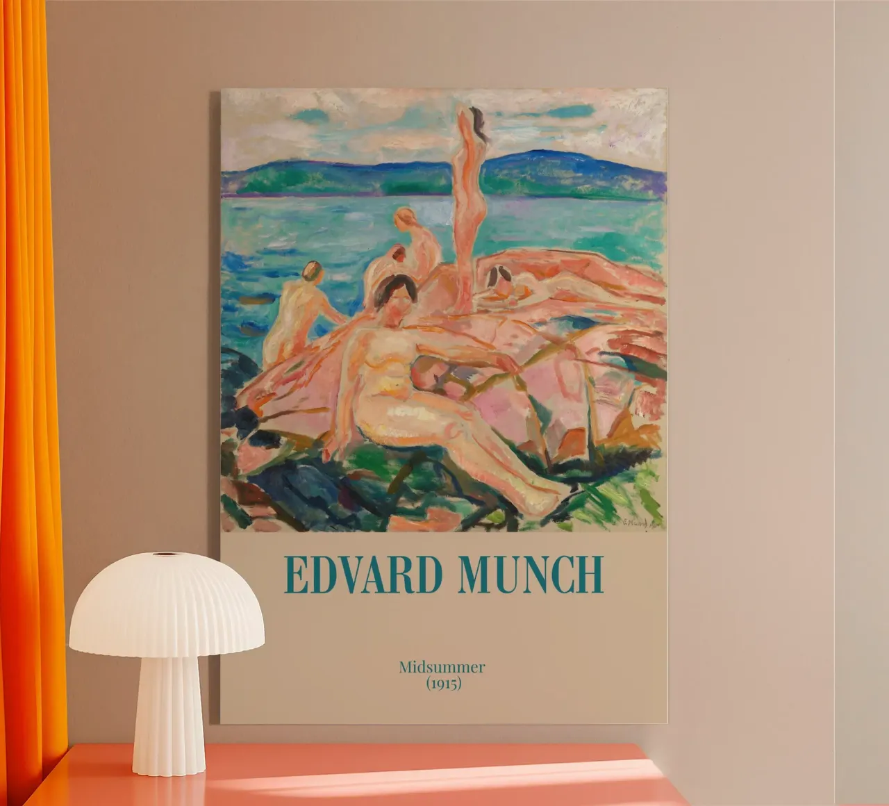 Poster Edvard Munch plexiglass da the red studio