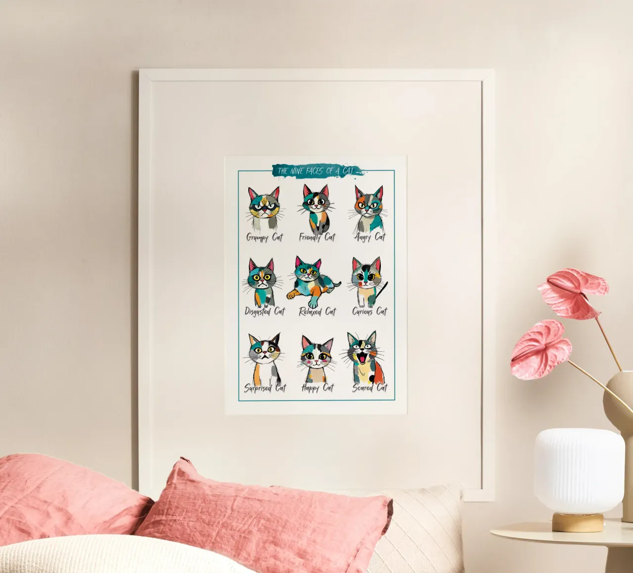 The Nine Faces of a Cat hahnemühle by xotiko