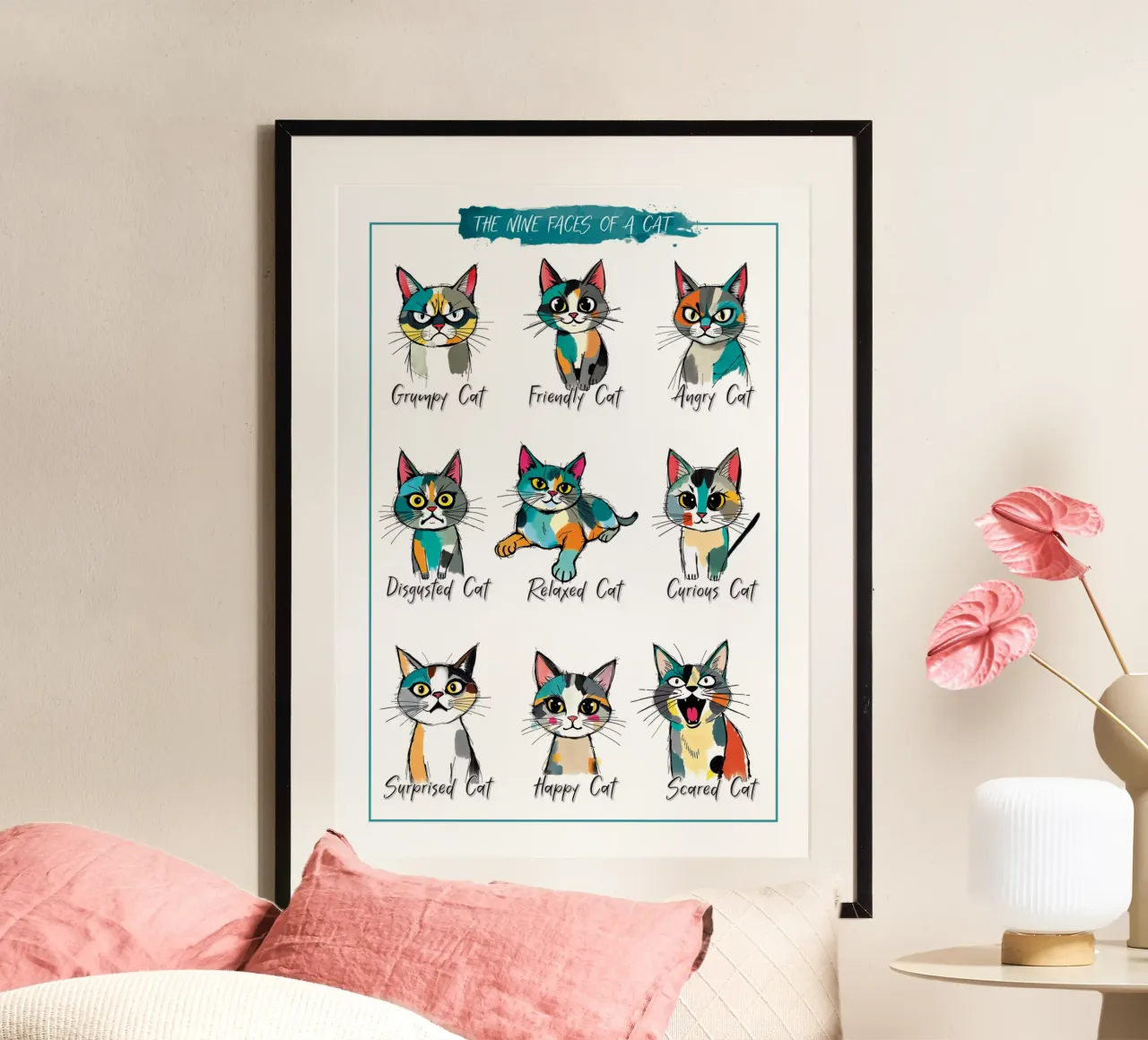 The Nine Faces of a Cat hahnemühle by xotiko