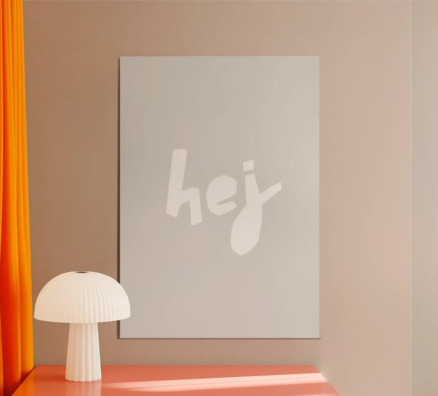 hej poster da PurePeachCleanLine