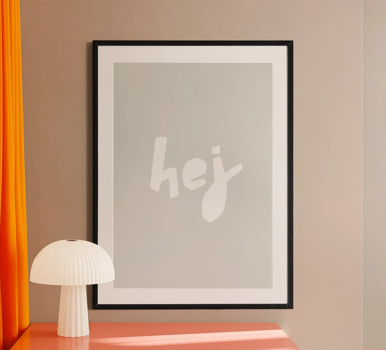 hej poster da PurePeachCleanLine