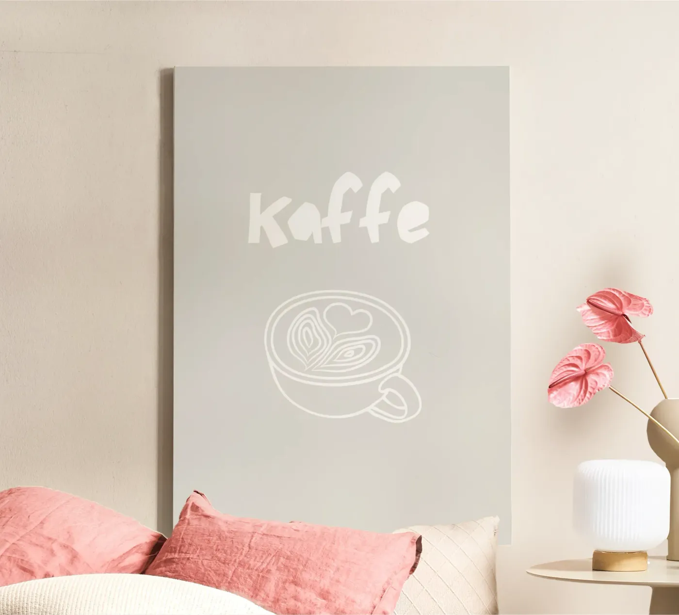 Kaffe canvas van PurePeachCleanLine