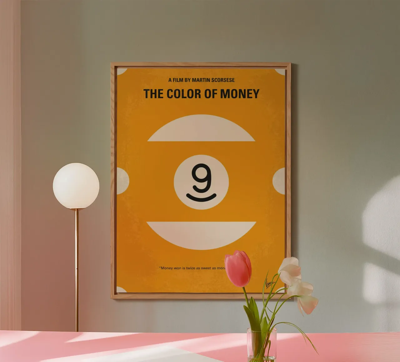 No089 My The color of money minimal movie poster alluminio dibond da Chungkong
