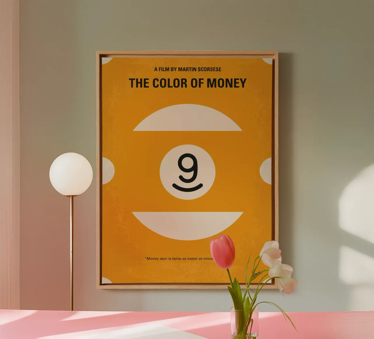 No089 My The color of money minimal movie poster tela con Cornice a cassetta da Chungkong