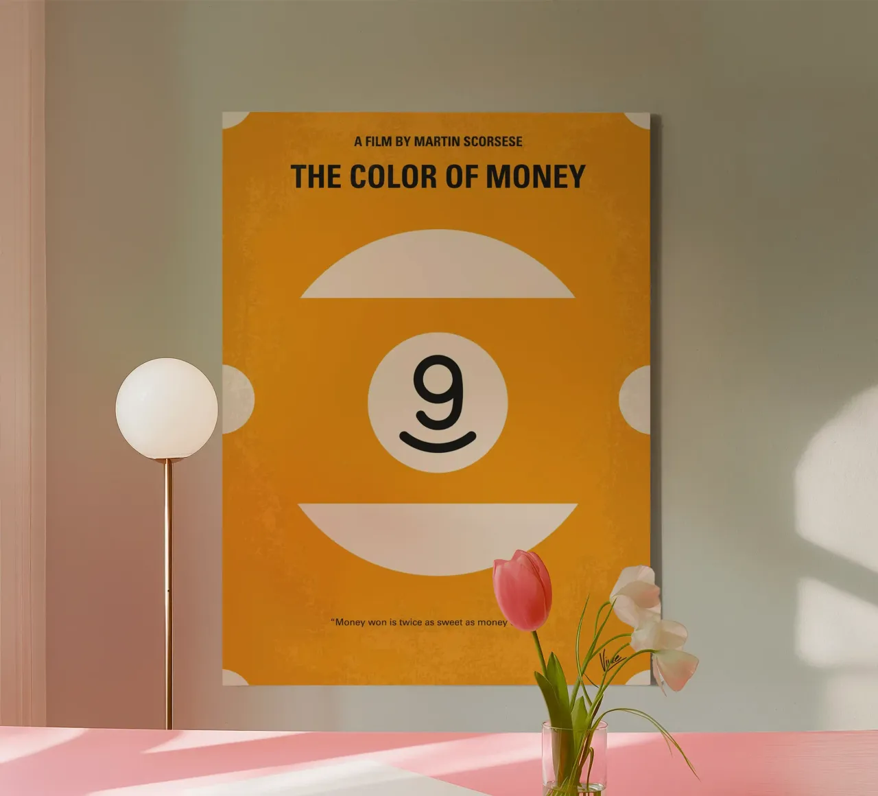 No089 My The color of money minimal movie poster tela con Cornice a cassetta da Chungkong