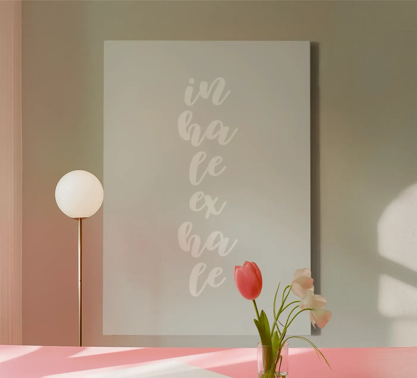 inhale exhale Leinwand von PurePeachCleanLine