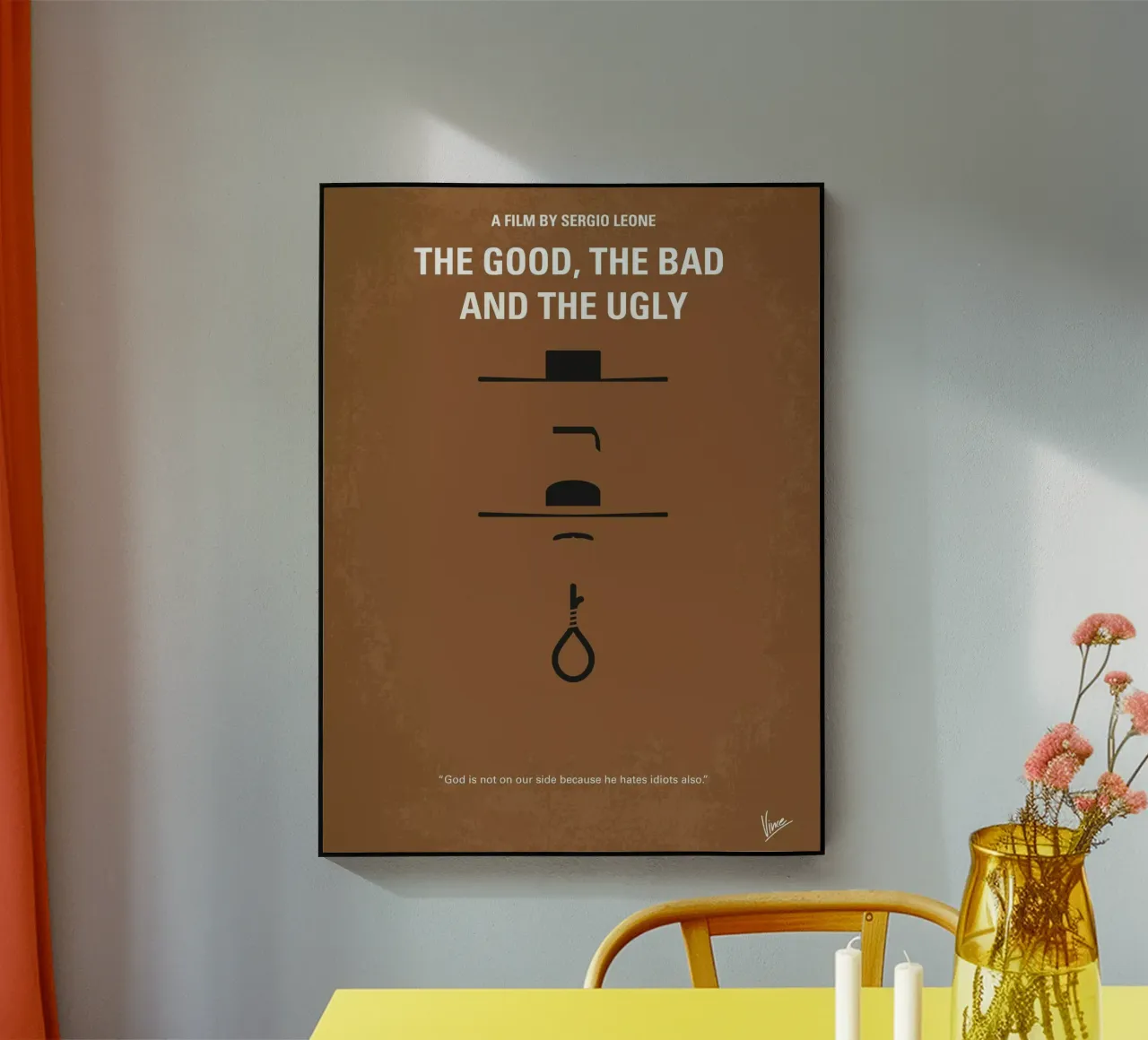 No090 My The Good The Bad The Ugly minimal movie poster plexiglass da Chungkong