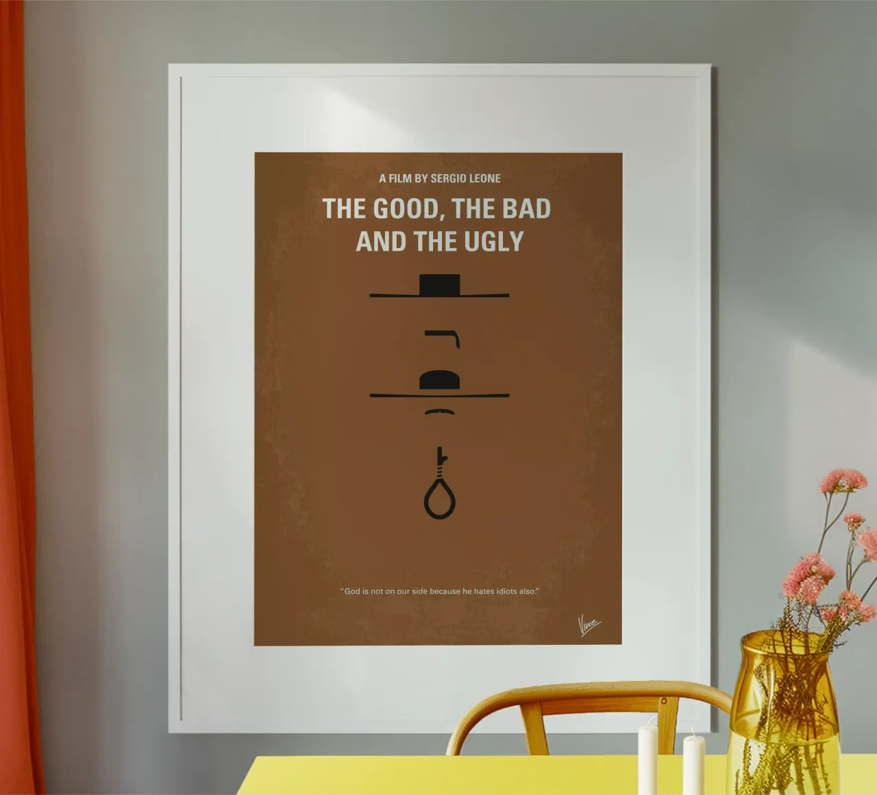 No090 My The Good The Bad The Ugly minimal movie poster carta hahnemühle da Chungkong