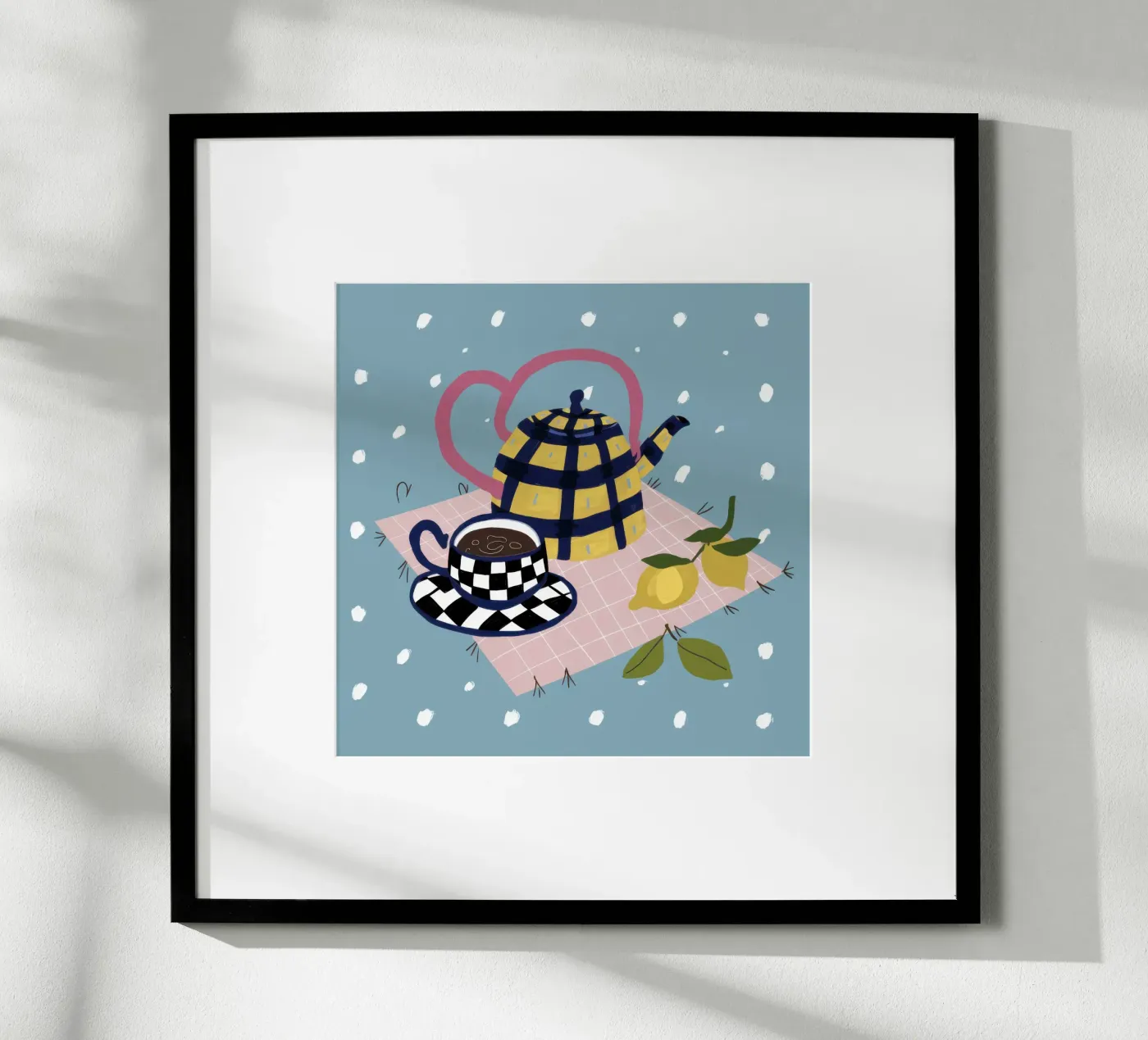 Checkered Teapot Time poster by Solace Light