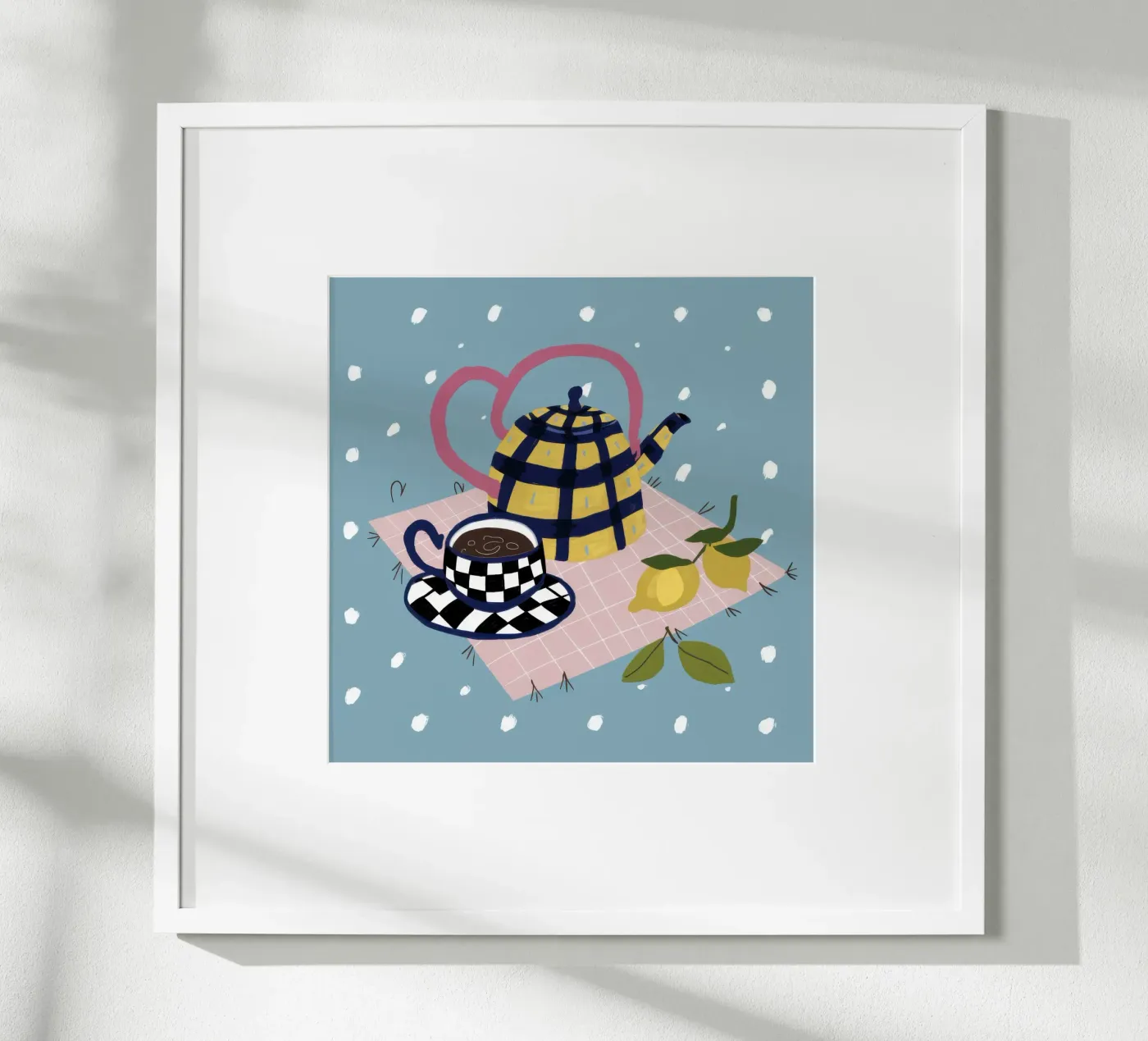 Checkered Teapot Time poster by Solace Light