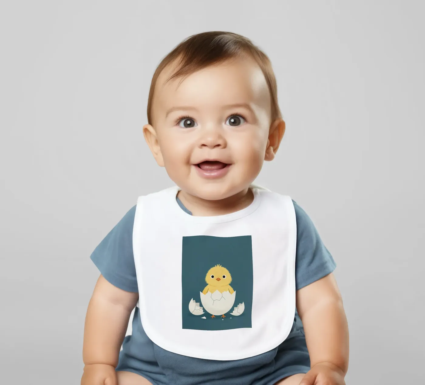 pulcino che esce dal guscio - cameretta dei bambini bavaglino da The Little Animals Club