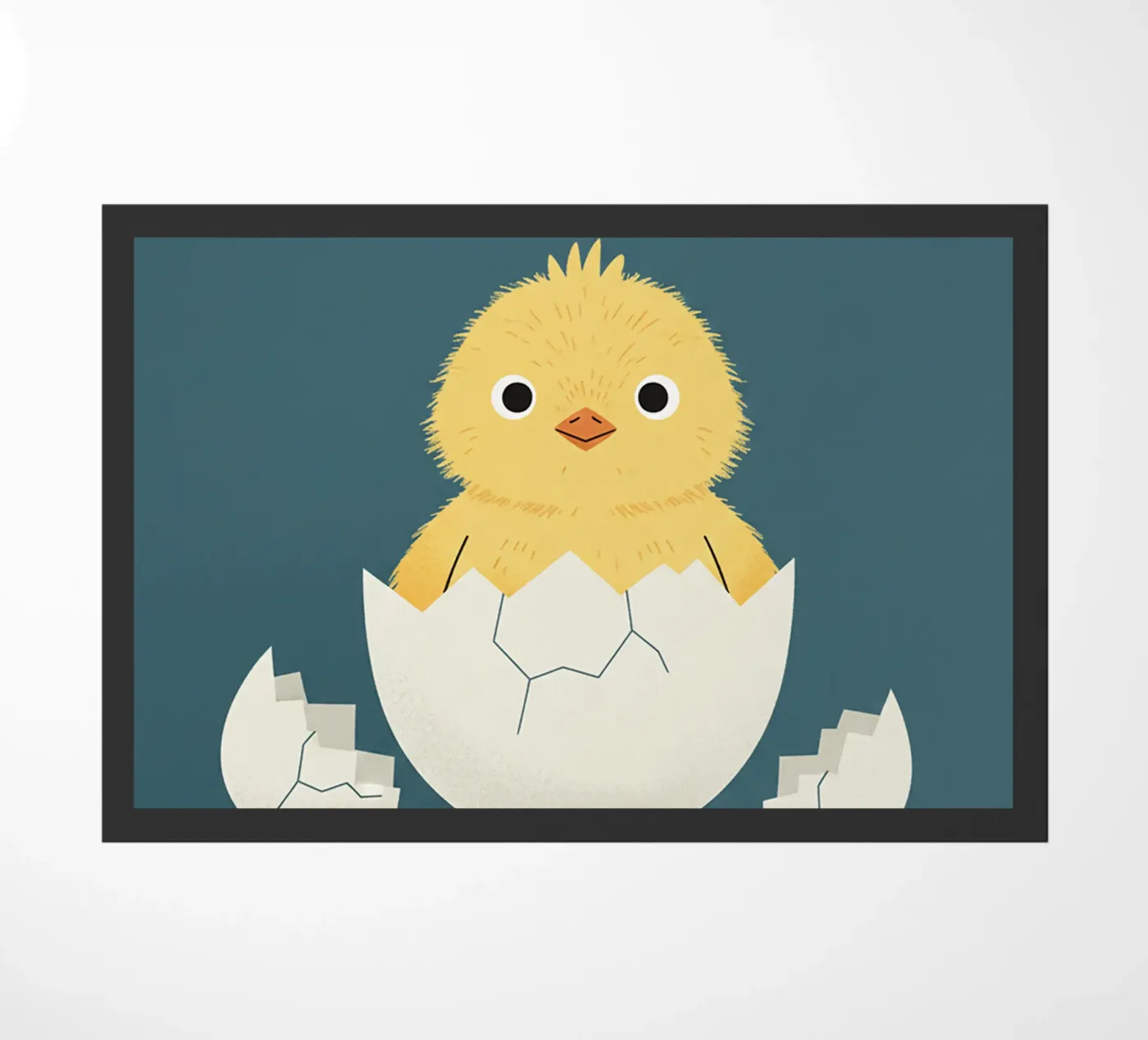 poussin qui sort de sa coquille - chambre d'enfant paillasson de The Little Animals Club