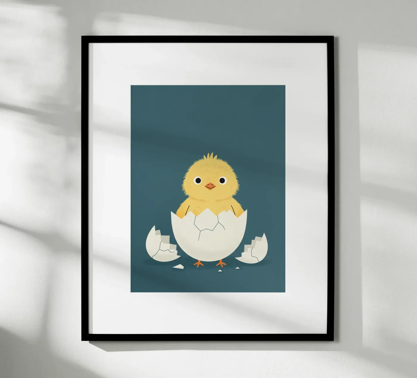 Küken, das aus seiner Schale schlüpft – Kinderzimmer Poster von The Little Animals Club