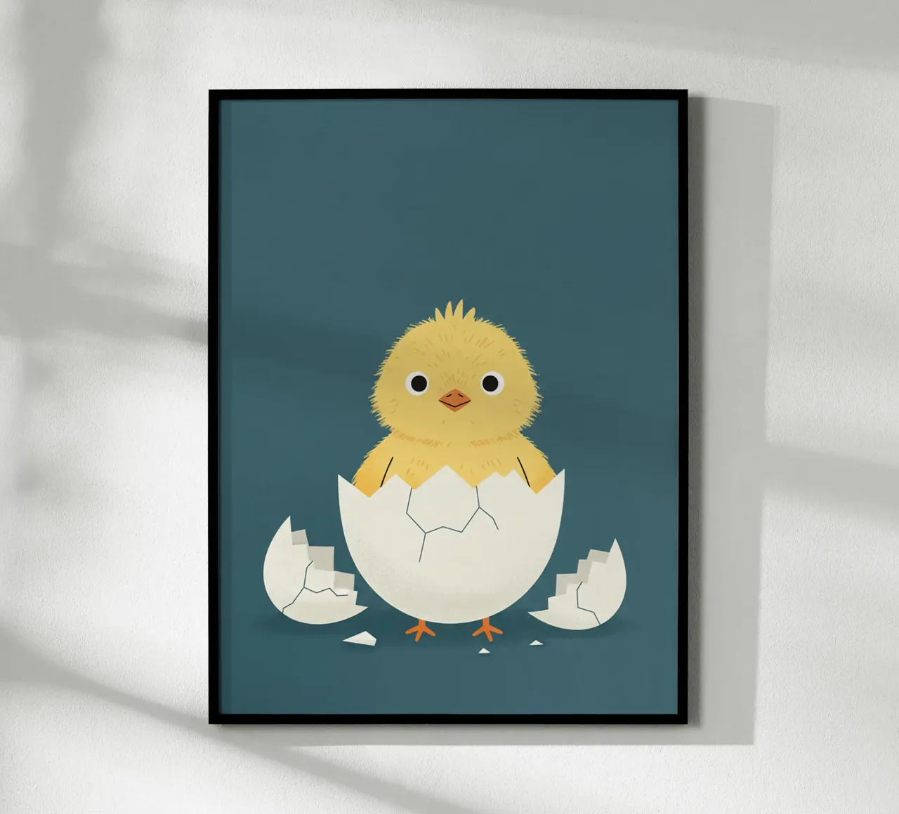chick hatching from its shell poster by The Little Animals Club