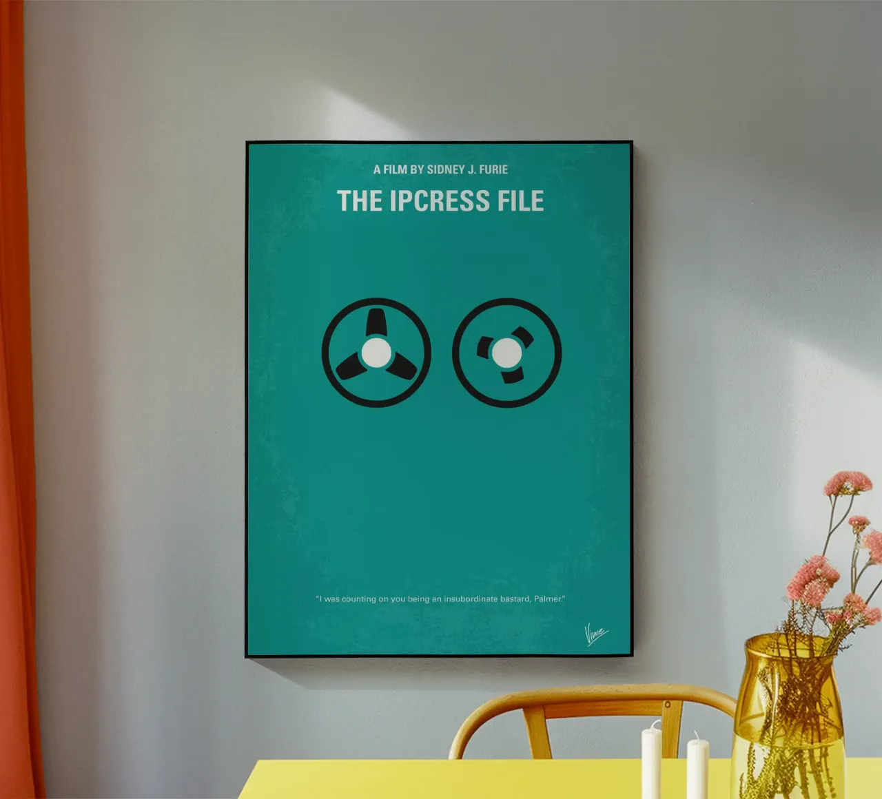 No092 My The Ipcress File minimal movie poster plexiglass da Chungkong