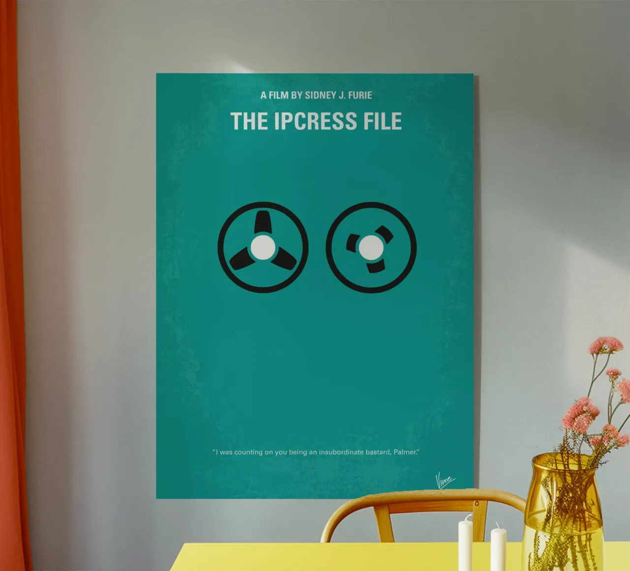 No092 My The Ipcress File minimal movie poster plexiglass da Chungkong