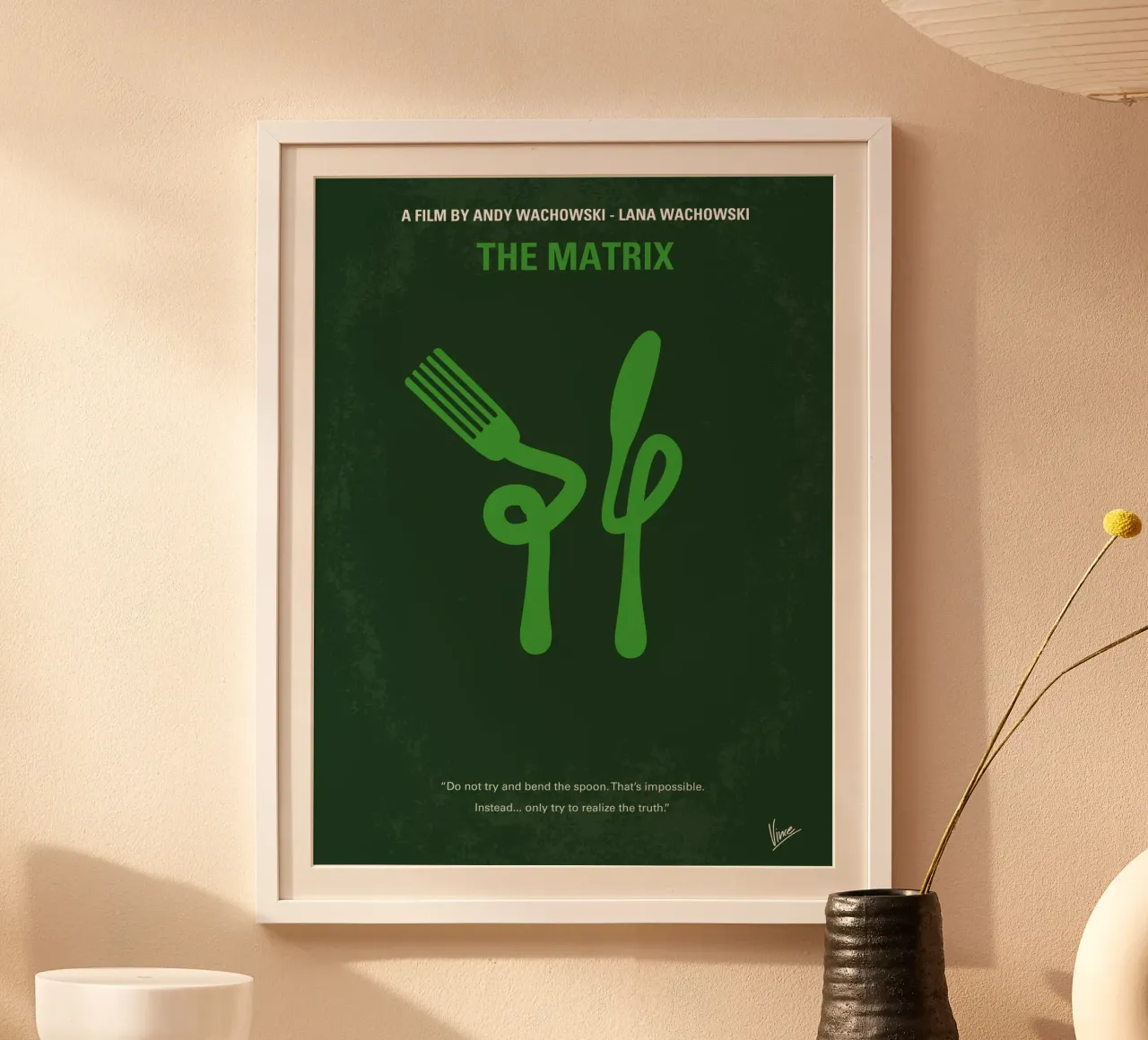 No093 My The Matrix minimal movie poster carta hahnemühle da Chungkong