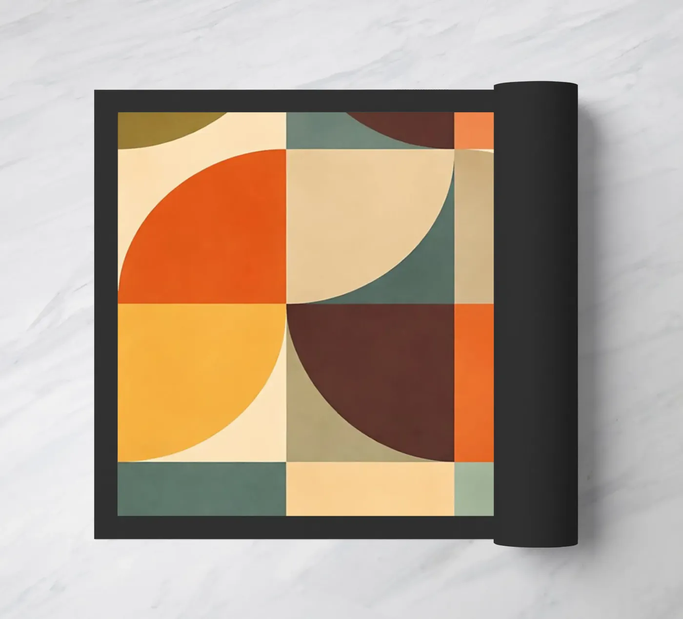 Bold Color Block Abstract Pattern doormat by DesignDoodle