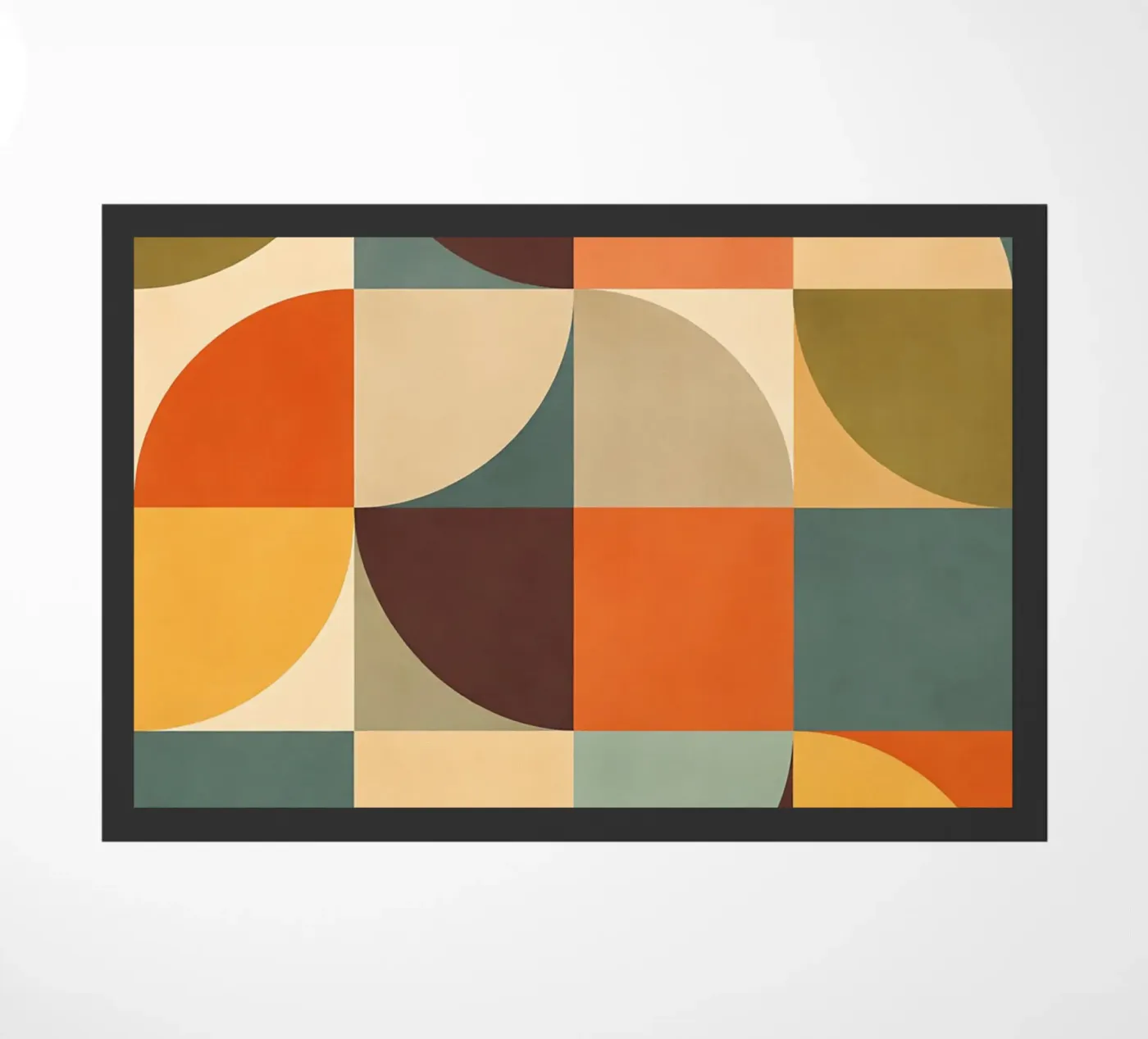 Bold Color Block Abstract Pattern doormat by DesignDoodle