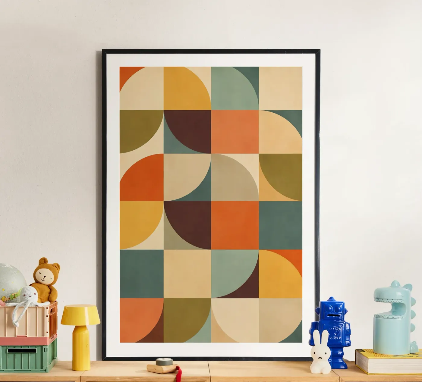 Bold Color Block Abstract Pattern poster by DesignDoodle