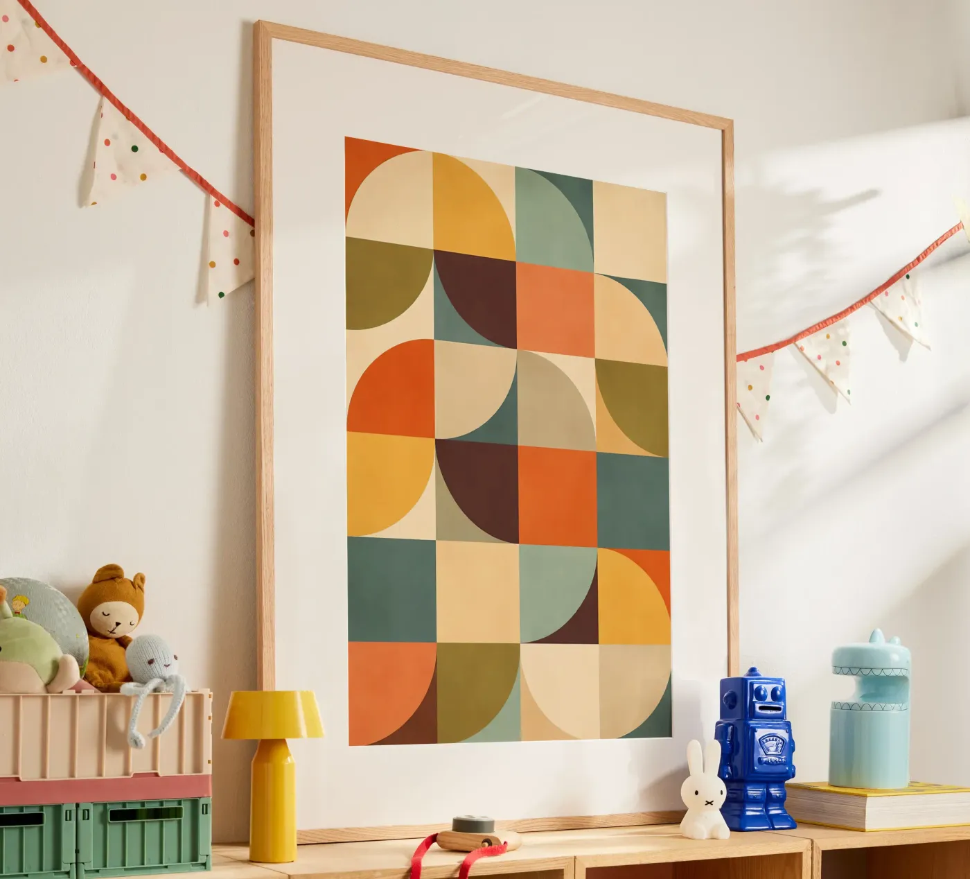 Bold Color Block Abstract Pattern poster by DesignDoodle