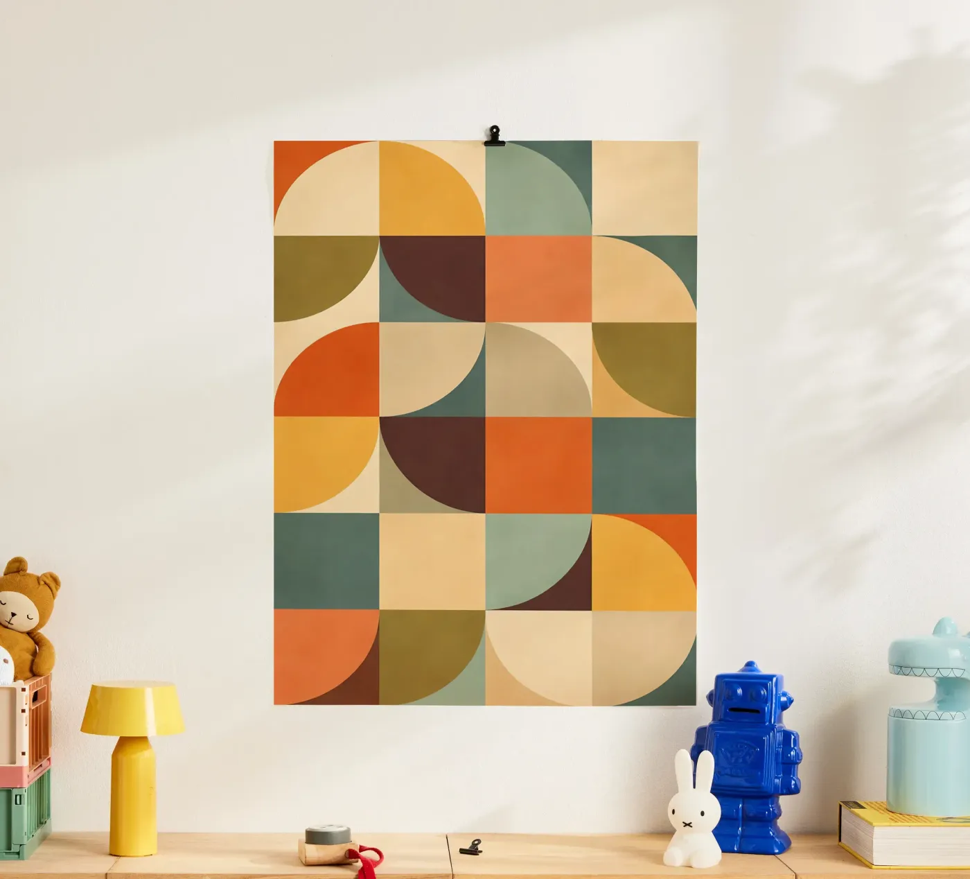 Bold Color Block Abstract Pattern poster by DesignDoodle