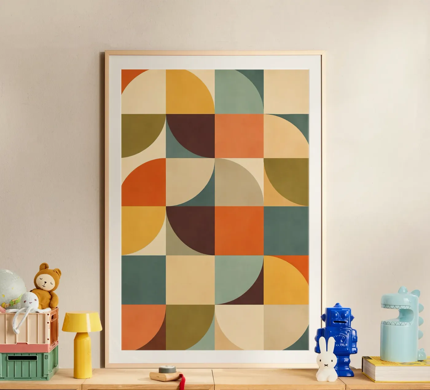 Bold Color Block Abstract Pattern poster by DesignDoodle