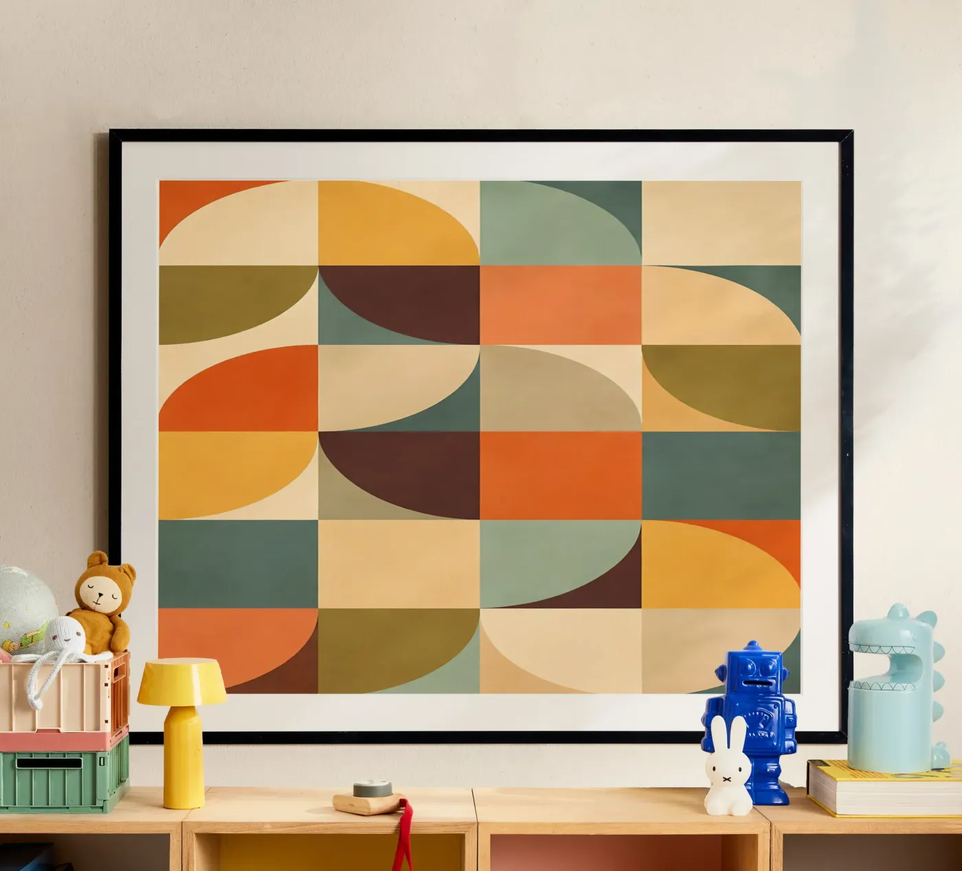 Bold Color Block Abstract Pattern poster by DesignDoodle