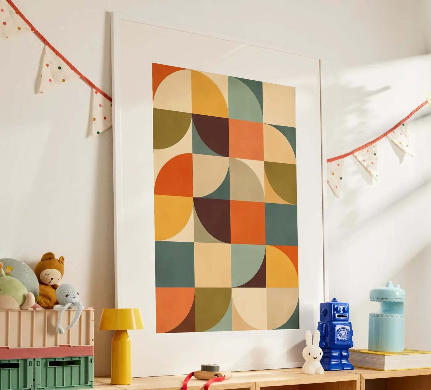 Bold Color Block Abstract Pattern poster by DesignDoodle