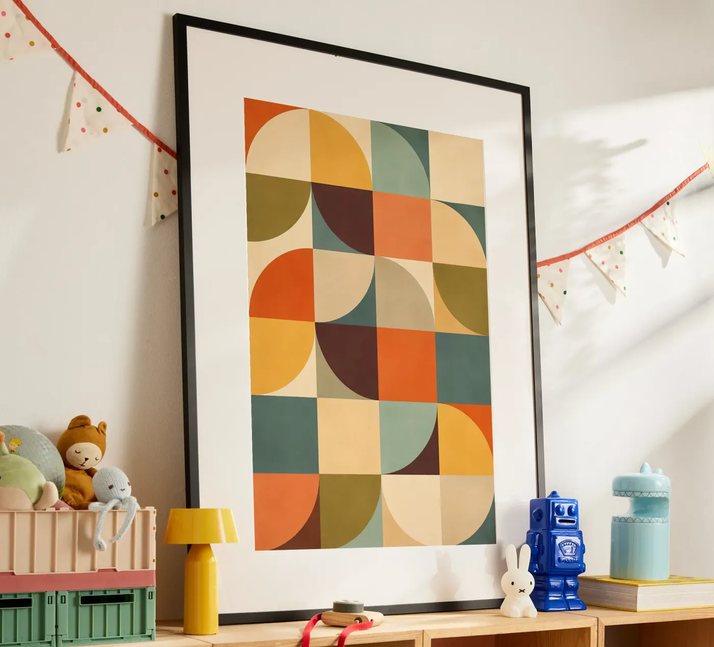 Bold Color Block Abstract Pattern poster by DesignDoodle