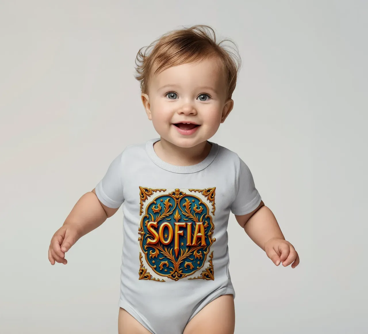 SOFIA Kurzarm Babybody von CASTILO Namengalerie