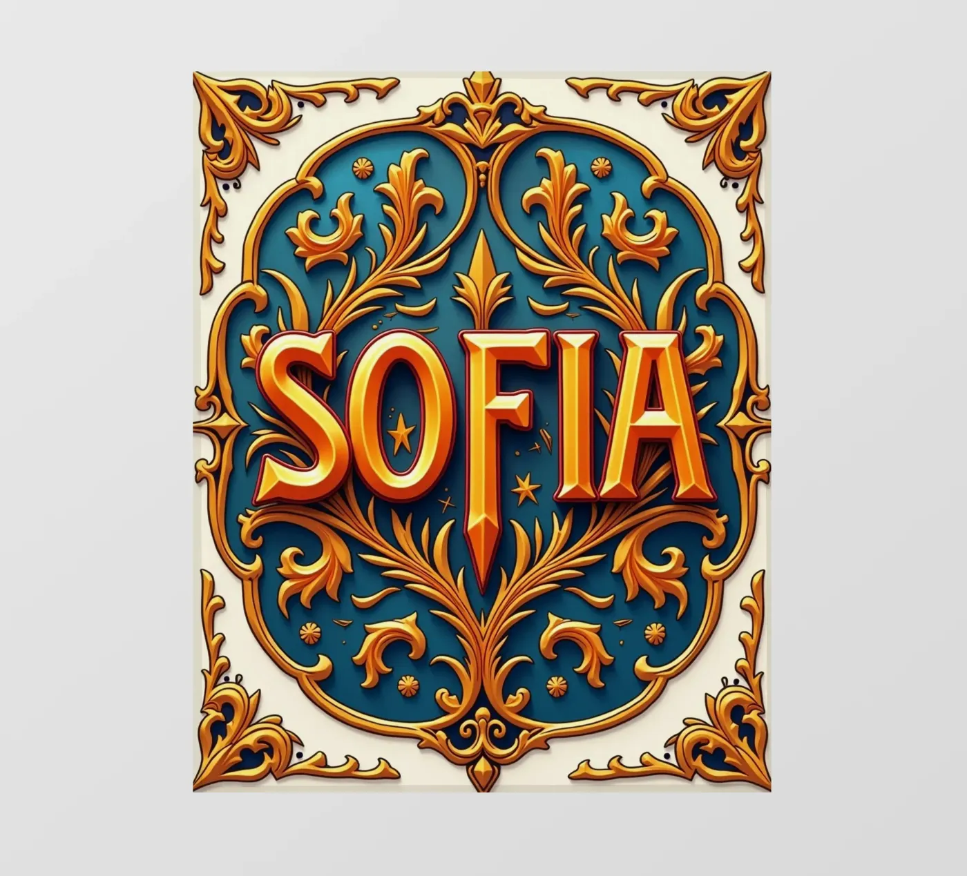 SOFIA Backlit Folie von CASTILO Namengalerie